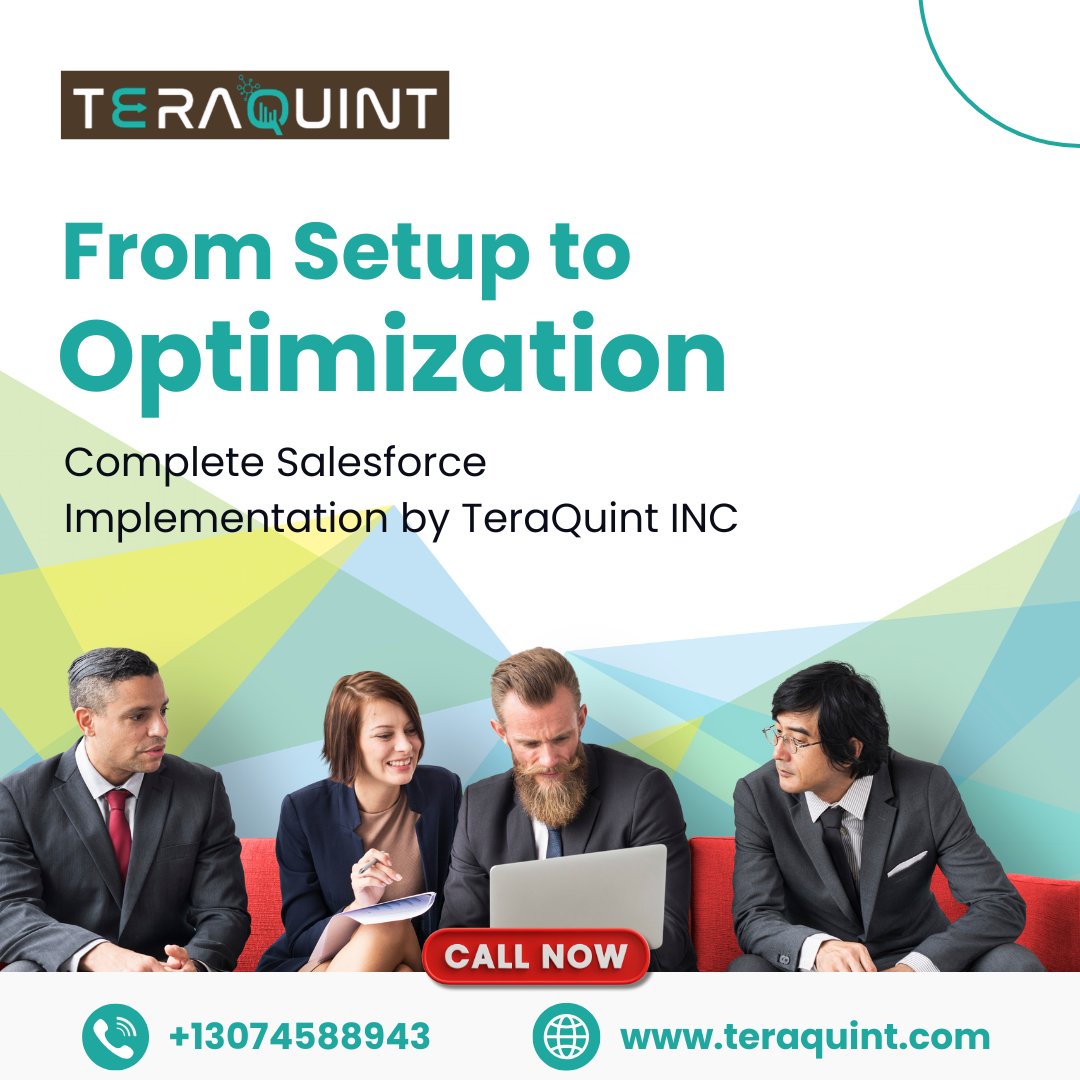 TeraQuint's tweet image. From setup to success! 
 TeraQuint INC delivers complete Salesforce implementation for seamless business growth.
๐ teraquint.com | ๐ +1 307 458 8943
#SalesforceExperts #TeraQuintINC #CRMImplementation #BusinessOptimization