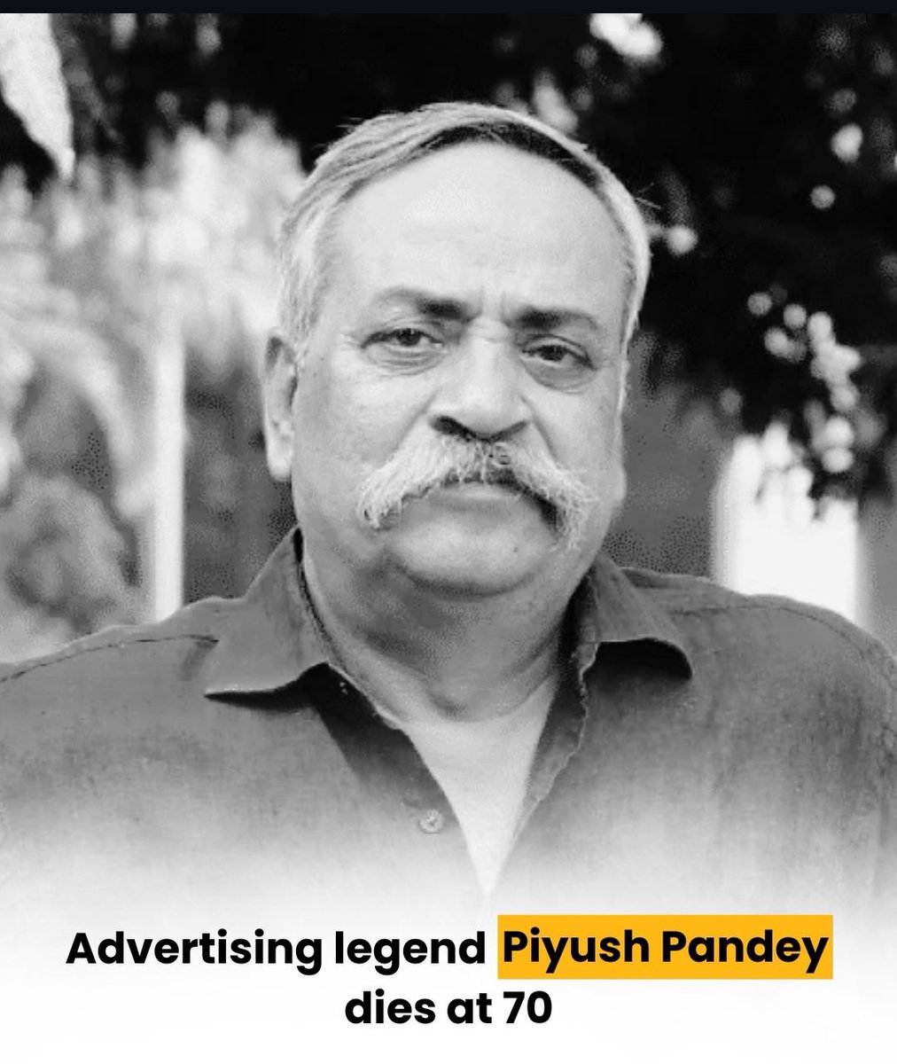 tesmock's tweet photo. Our Inspiration #PiyushPandey is in heaven now. https://t.co/OIlP8uRG4R