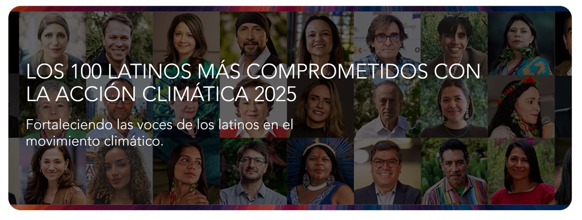 Estos son los 100 latinos 2025 que impulsan la acción climática global en tiempos de desinformación efeverde.com/100-latinos-ac…  <a href="/Sachamamaorg/">Sachamama</a> #100Latinos2025