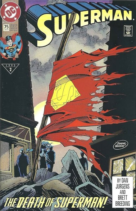 Confirmada la historia ‘THE DEATH OF GODZILLA’, y para ello, han recreado la icónica portada de ‘THE DEATH OF SUPERMAN’, la muerte de Superman 🚩

🎨 de Dan Jurgens.