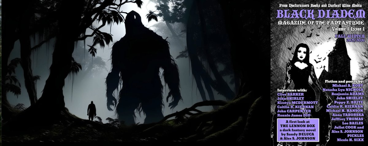 CopperDogTweets's tweet photo. Michael H. Hanson's ultra creepy and terrifying short story "Emerald Fingers" has just been accepted by this fantastic magazine, BLACK DIADEM!

Giant slavering creatures are on the insatiable hunt for innocent human flesh in this chilling tale set on Japan's Yakushima Island. https://t.co/I96S16N1Dj