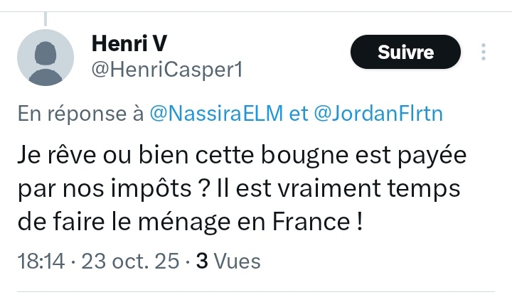 Nassira El Moaddem (@nassiraelm) on Twitter photo Voici ce que déclenche le """""confrère"""" <a href="/JordanFlrtn/">Jordan Florentin</a> de <a href="/Frontieresmedia/">Frontières</a>, c'est ainsi qu'on les nomme chez Quotidien, quand il écrit sa logorrhée raciste sur moi. Des centaines de tweets abjects de cet acabit. 
Et une bonne journée tout le monde ! Voici ce que déclenche le """""confrère"""" <a href="/JordanFlrtn/">Jordan Florentin</a> de <a href="/Frontieresmedia/">Frontières</a>, c'est ainsi qu'on les nomme chez Quotidien, quand il écrit sa logorrhée raciste sur moi. Des centaines de tweets abjects de cet acabit. 
Et une bonne journée tout le monde !