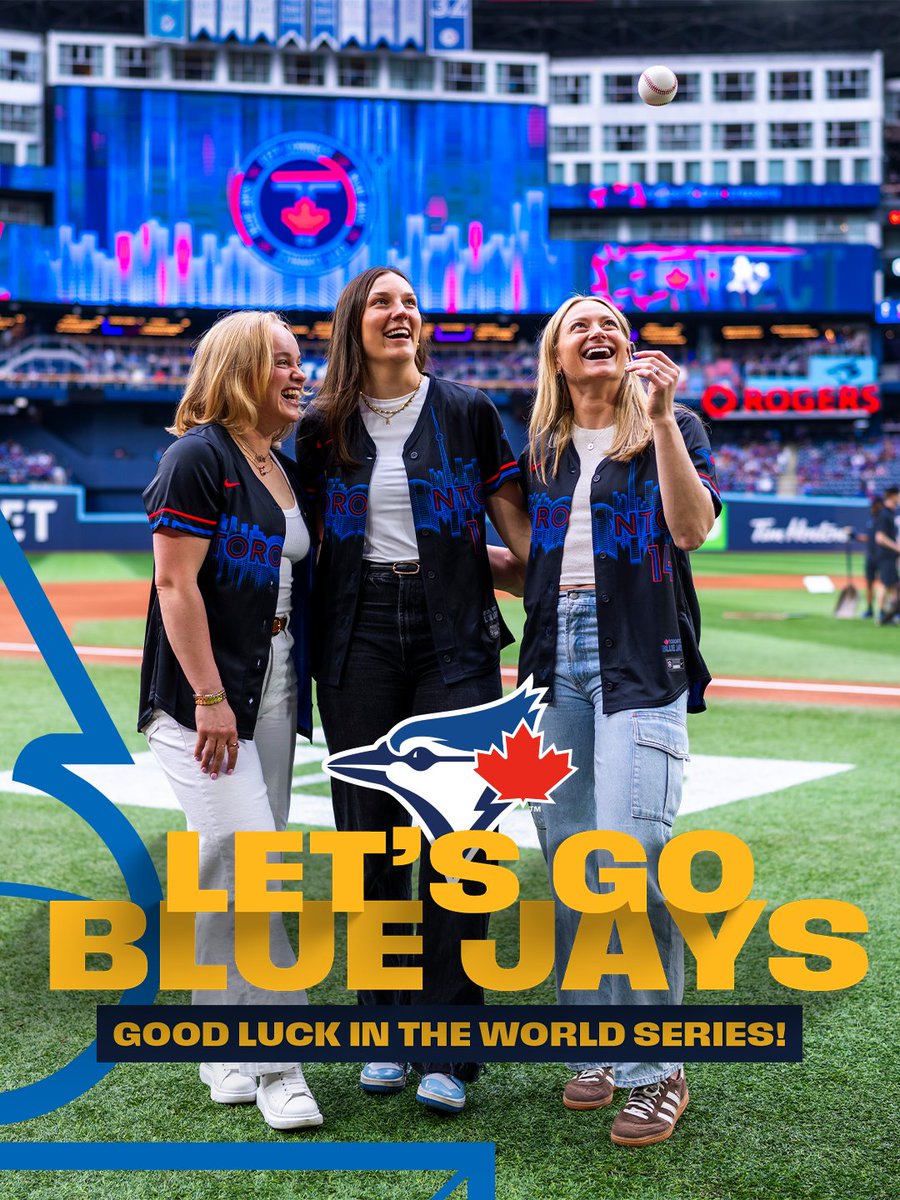 PWHL_Toronto's tweet image. THE WORLD SERIES STARTS TODAY IN TORONTO! 

LET&apos;S GO, BLUE JAYS 💙 #WANTITALL
