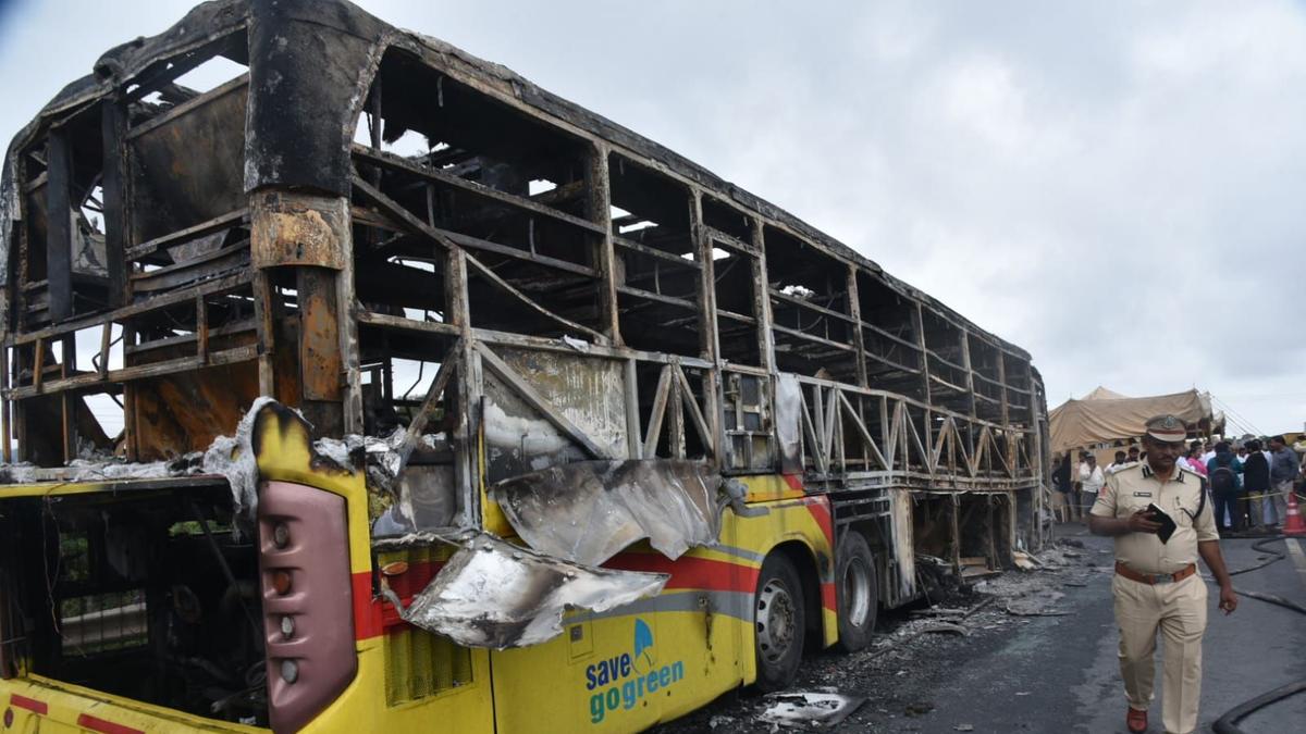 madhuriadnal's tweet image. Passenger List : 13 passengers on the V #KaveriTravels bus were from Telangana, 12 from Andhra Pradesh. Authorities are verifying the full list. The bus had all valid permits, insurance, and fitness certificates. #KurnoolBusFire #PassengerUpdate