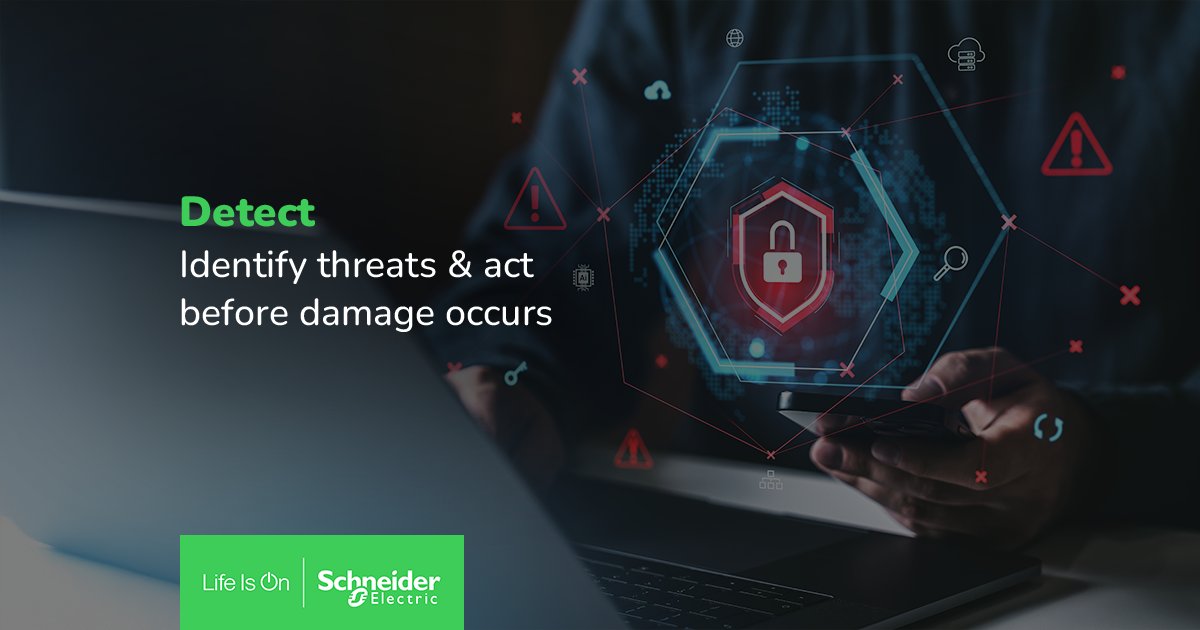 Cybersecurity is beyond defense. With Schneider Electric Cybersecurity services, you can Permit access securely, Protect your systems, Detect threats in real time, and Respond with confidence. 

Safeguard your infrastructure today.
spr.ly/6019AhHQ9

#LifeIsOn