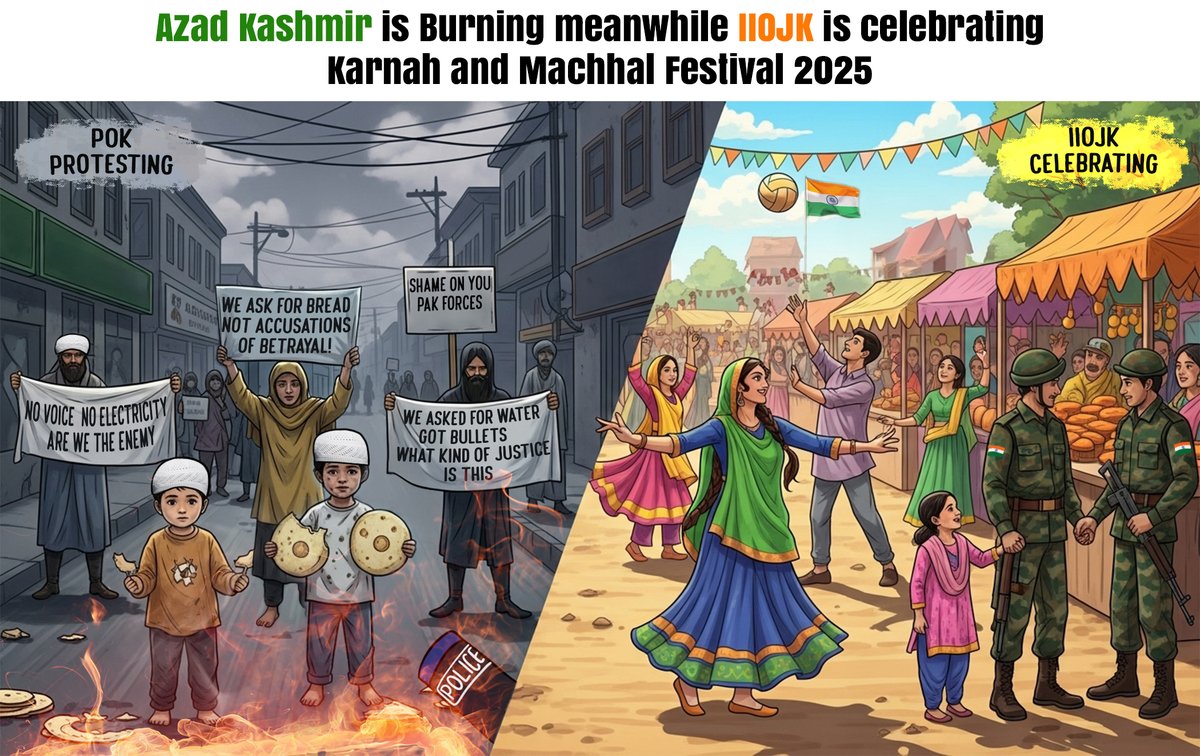ham_watan6's tweet photo. While PoJK faces shutdowns and protests in Neelum Valley, Kashmir celebrates unity and progress with the Machhal Cultural Festival 2025. Youth engage in sports like volleyball and Machhal Premier League, showcasing growth and peace. #24Oct1947BlackDay #JusticeForPoJK https://t.co/vL28sstpCd