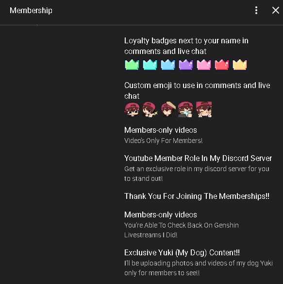 I have been updating and working on my memberships!! I'll be adding more emotes and stuff soon and the cheapest option gives access to all the posts for memberships!!! Its only 1.15 USD To Access It All!!! :DD More Stuff Added Soon!! youtube.com/@ThatSteelG1