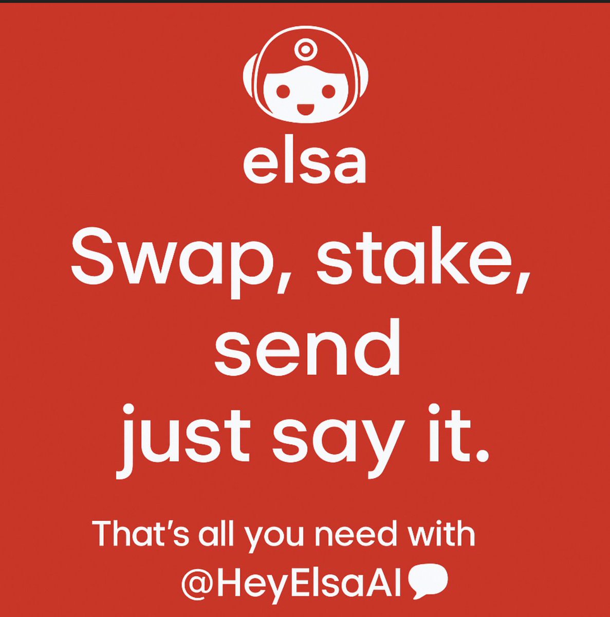 bigcatfats's tweet image. “Swap, stake, send - just say it.”
That’s all you need with @HeyElsaAI 💬
It’s like having your own AI trader who speaks blockchain fluently.

Try it out 👇
 app.heyelsa.ai/referral/X569BB