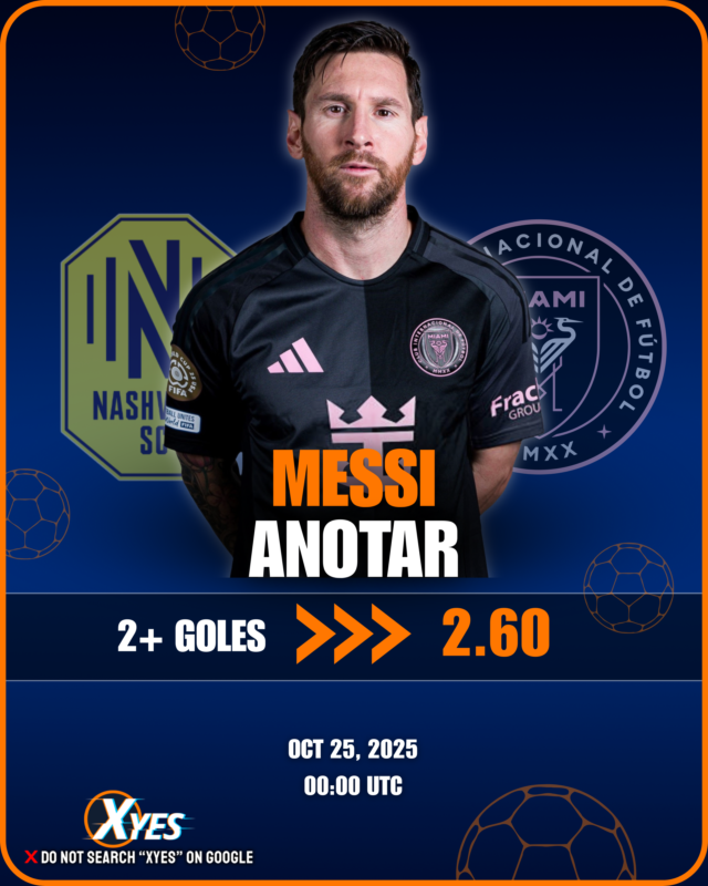 XYesofficialES's tweet photo. Lionel Messi para anotar 2+ goles contra Nashville SC

¿Confiado en que lo logra? ⚽

#MLS #Messi https://t.co/yC3KrSiunm