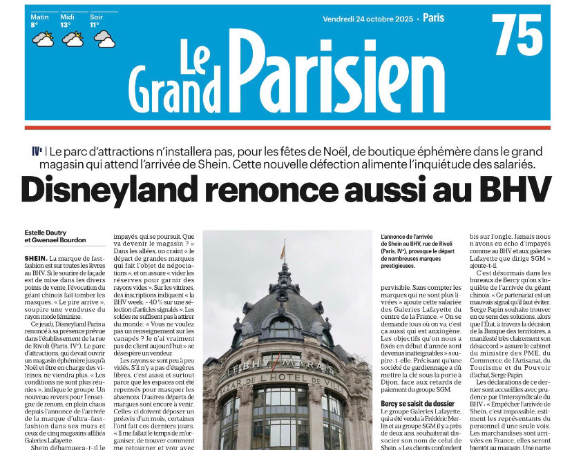 david_alphand's tweet image. Le boycott du « BHV à la sauce Shein »se propage chez les fournisseurs. Échec gravissime d’une stratégie. Il faut arrêter les frais, le BHV était une institution, ils sont en train de le liquider.
