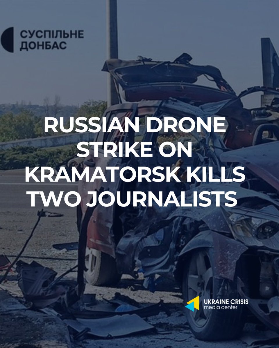 🚨 A Russian attack on the city of Kramatorsk, in Donetsk region, on Thursday killed journalist Olena Hubanova and cameraman Yevhen Karmazin from Ukraine’s Freedom television channel.

📢 “From the first days of Russia’s full-scale invasion, they covered the situation in the