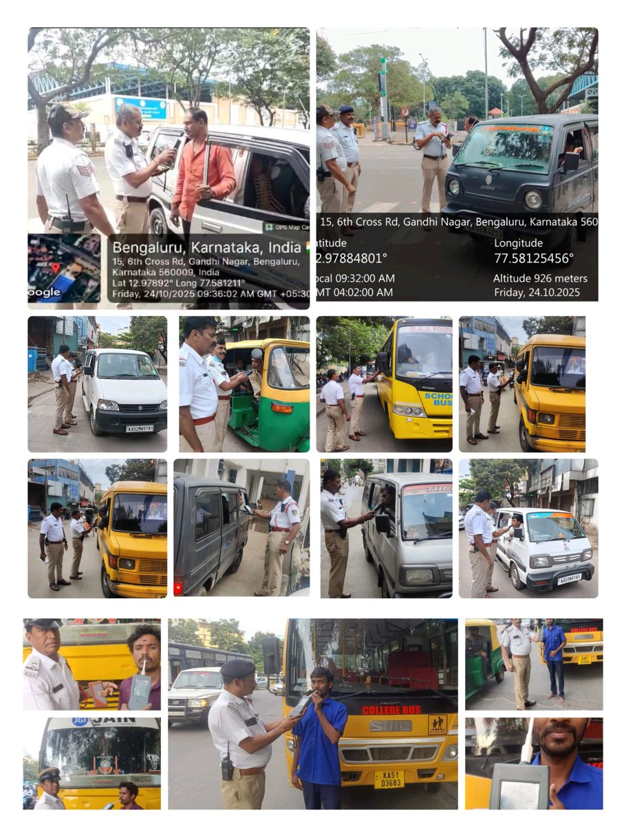 ಶಾಲಾ ಮಕ್ಕಳ ಸುರಕ್ಷತೆ ಮತ್ತು ಸಾರ್ವಜನಿಕ ಹಿತದೃಷ್ಟಿಯಿಂದ ಈ ದಿನ ಬೆಳಿಗ್ಗೆ  ಮದ್ಯಪಾನ ಮಾಡಿ ಶಾಲಾ ವಾಹನ ಚಾಲನೆ ಮಾಡುವ ಚಾಲಕರ ವಿರುದ್ಧ ವಿಶೇಷ ಕಾರ್ಯಾಚರಣೆಯನ್ನು ಕೈಗೊಂಡು 1118 ವಾಹನಗಳ ತಪಾಸಣೆ ನಡೆಸಿದ್ದು, ಅದರಲ್ಲಿ ಮದ್ಯಪಾನ ಮಾಡಿದ್ದ 09 ಚಾಲಕರ ವಿರುದ್ಧ ಕಾನೂನು ಕ್ರಮ ಜರುಗಿಸಲಾಗಿದೆ.
#schools #SafetyFirst #RoadSafety