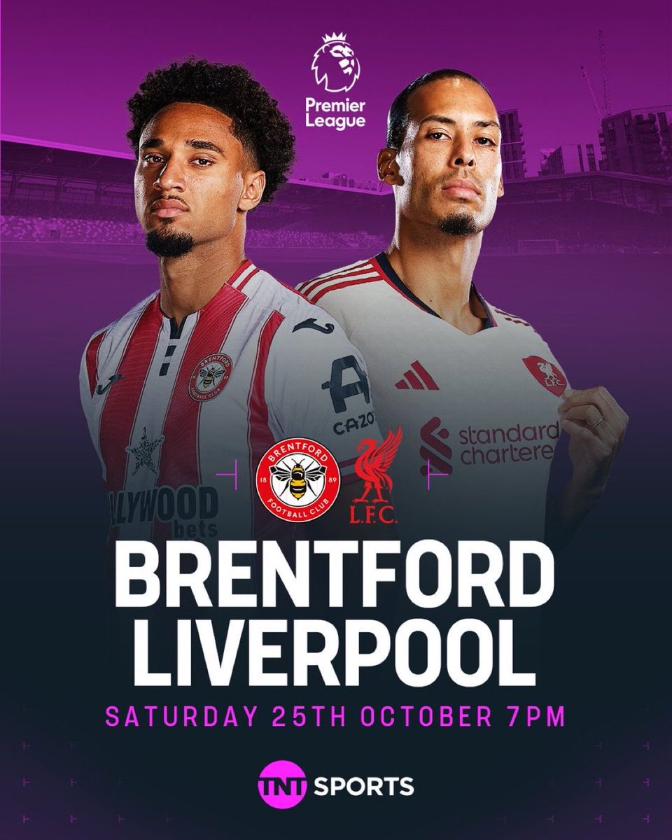 Brentford search for their second Premier League win this week 🐝

Liverpool will be hoping to build on their Champions League triumph 🔴 

📺 Join us on Saturday from 7pm!