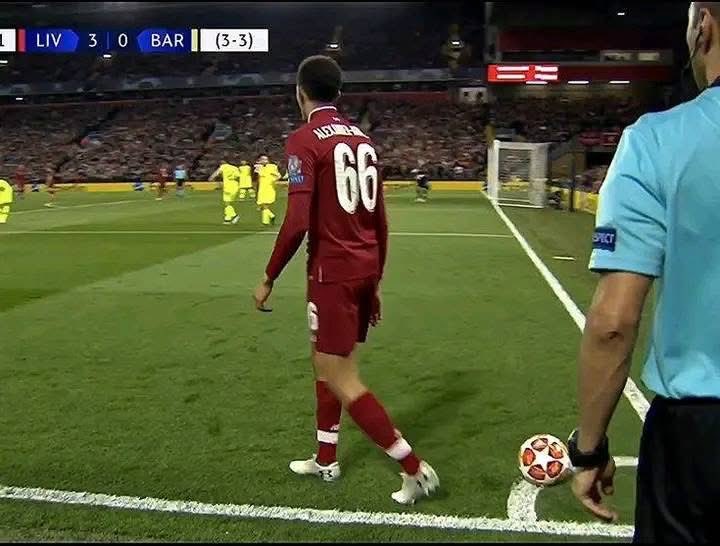 It’s just the corner kick!

The corner kick: