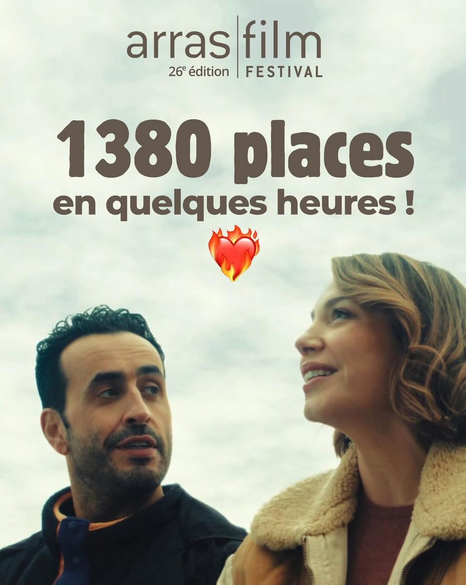 Preuve que le cinéma en salles a toujours un bel avenir, nous avons le plaisir d’annoncer que la soirée d’ouverture du <a href="/ArrasFilmFestiv/">Arras Film Festival</a> affiche complet avec près de 1400 places vendues en à peine quelques heures… 3 salles complètes !