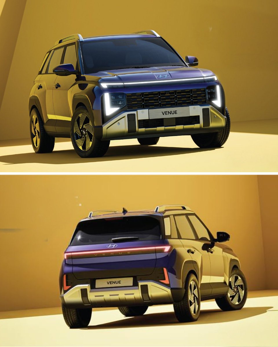 samonwheel's tweet image. .@HyundaiIndia opens bookings for the all-new VENUE, ahead of its launch on Nov 4, 2025. 
It is now taller, wider, and has a longer 2520mm wheelbase.
Highlights include a dual 12.3” curved display, Terrazzo-textured dash, dual-tone interiors, and new HX variant lineup.

#Venue