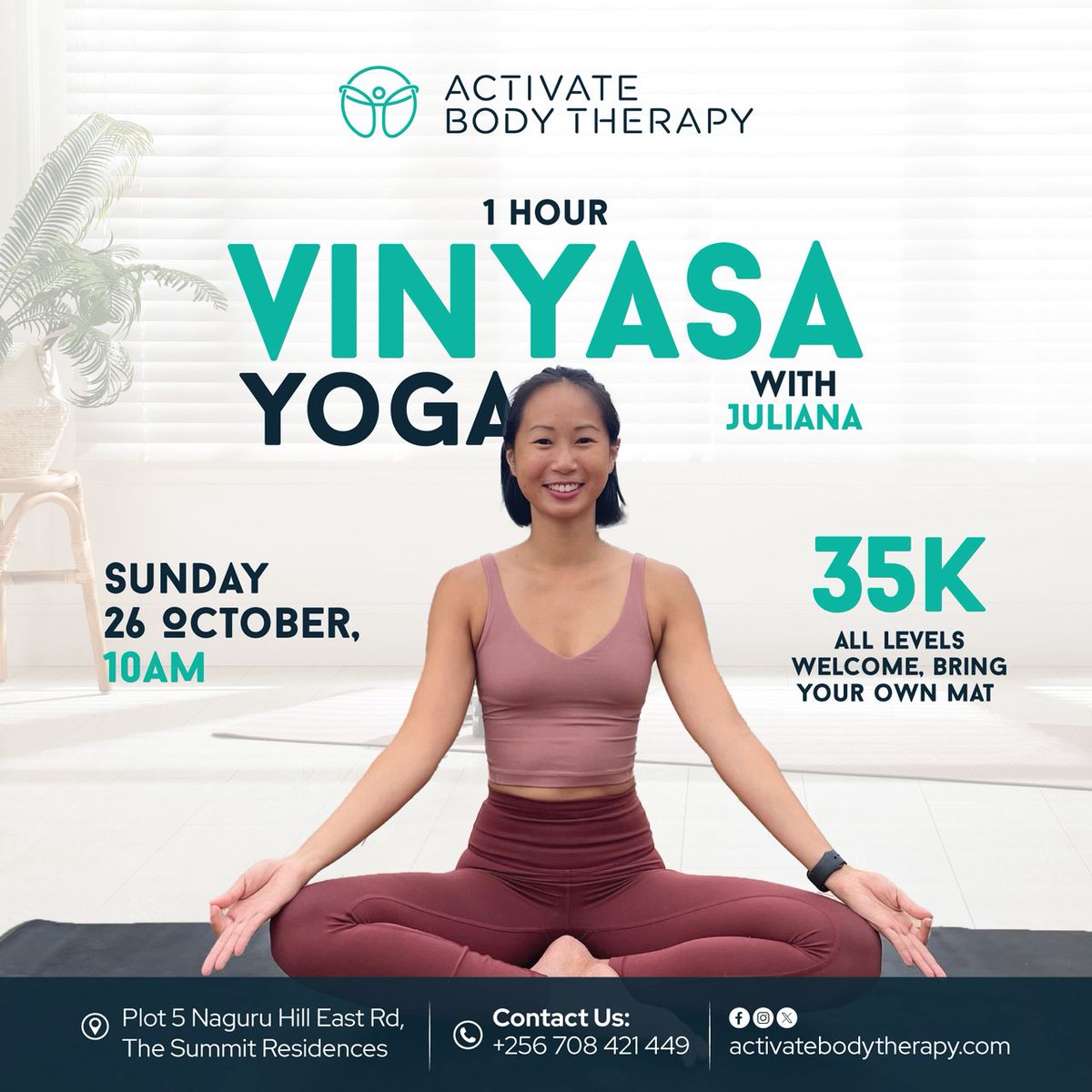 BodyActivate's tweet image. Your Sunday self-care routine is here!

Vinyasa Yoga | 10AM | Only 35K

#SundayWellness #WellnessJourney #ActivateBodyTherapy #MoveBetterFeelBetter