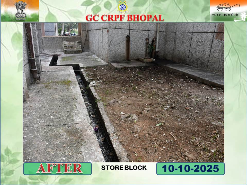 With unwavering commitment,the Store Block of @GCCRPFBPL was cleaned today under #SpecialCampaign5.0.Our efforts reflect our dedication to a clean,disciplined,and mission-ready environment. Let’s keep up the momentum
<a href="/crpfindia/">🇮🇳CRPF🇮🇳</a>
<a href="/HMOIndia/">गृहमंत्री कार्यालय, HMO India</a>
<a href="/PIBHomeAffairs/">PIB - Ministry of Home Affairs</a>
<a href="/PMOIndia/">PMO India</a>
<a href="/DARPG_GoI/">DARPG 🇮🇳</a>