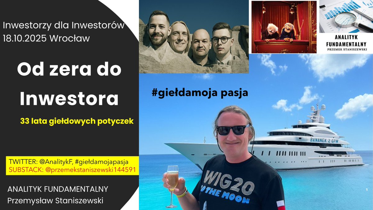 AnalitykF's tweet image. #giełdamojapasja
Dzisiaj wpisu na #substack niestety nie będzie - rodzina jest najważniejsza. Ale pojawi się coś ciekawego w weekend i będzie się odnosiło do zeszłej soboty. Choć what happens in Wrocław, stays in Wrocław i w dwóch, co najmniej, barach ;)
 przemekstaniszewski144591.substack.com