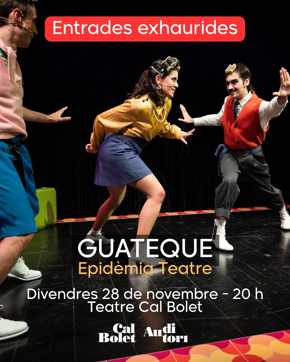 Entrades exhaurides per Guateque d'<a href="/EpidemiaTeatre/">Epidèmia Teatre</a>. 

🗣 Una versió mooooolt lliure de les noces de Fígaro.

#espectaclesvila
#culturavilafranca
