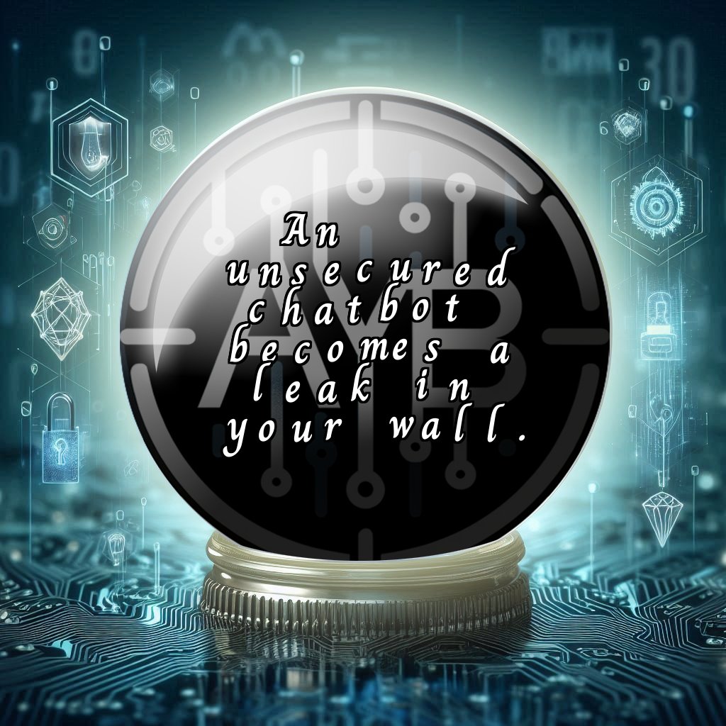 PentestProphet's tweet image. Today&apos;s pentest crystal ball.
Secure chatbot data with encryption and monitoring. Visit ayb.ad.
#ChatbotSecurity #CyberProtection #DataPrivacy #SecureInteractions
