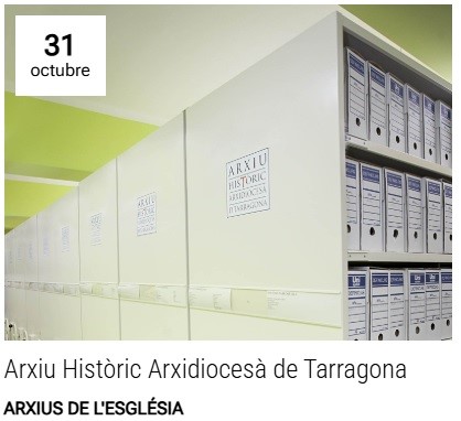 AHATGN's tweet photo. El divendres 31 d'octubre vine a conèixer l'Arxiu Històric Arxidiocesà de Tarragona.
Més informació i inscripcions a Catalonia Sacra https://t.co/W9xkEv1Fln

#ICABarcelona2025 #Arxius #CataloniaSacra https://t.co/Kd0W056pO4