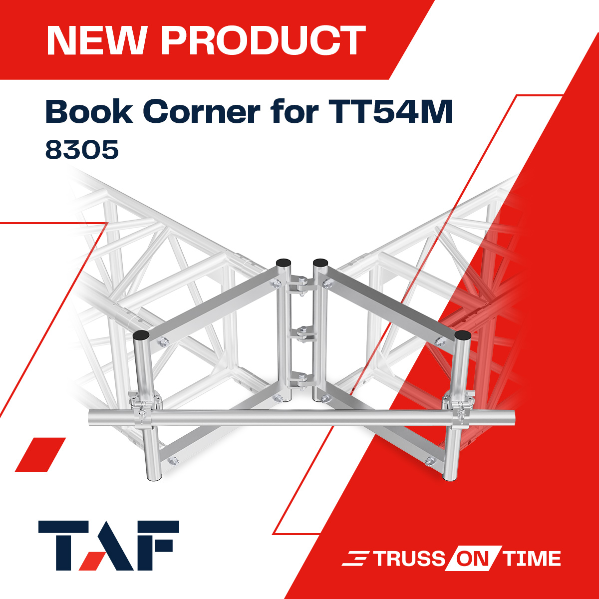 Find Your Perfect Angle.

TAF’s new Book Corner 8305 for the TT54M truss delivers smooth 0°–180° adjustment, combining precision, flexibility, and structural strength — built for professionals who demand more.

With TAF, YOU CAN!

🔗 taf-usa.com/accessories/83…

#TAF #Truss #TT54M