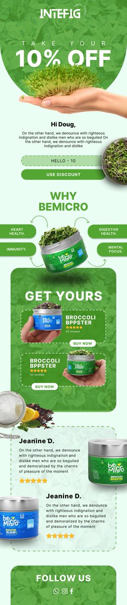 Intefig_'s tweet image. 🚀 50-Day Email Template Challenge — Day 3/50
TMP-003 — INTEFIG — Welcome — Incentive Follow-up

 HTML-ready ecommerce email template — built in Figma + CorelDRAW, coded in Stripo.

 💬 Comment “DEMO” or DM us to see the live version.
 #EmailMarketing #EmailDesign #Ecommerce