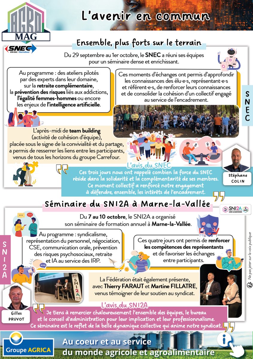 🚀 Le nouveau numéro de l’Agromag est disponible !

🧷Découvrez-le dès maintenant : calameo.com/read/006445172…

Avec les contributions du <a href="/SNEC_CARREFOUR/">SNEC CFE CGC</a>, du <a href="/SNI2A/">SNI2A</a>, du @SNCEA/CFE-CGC.