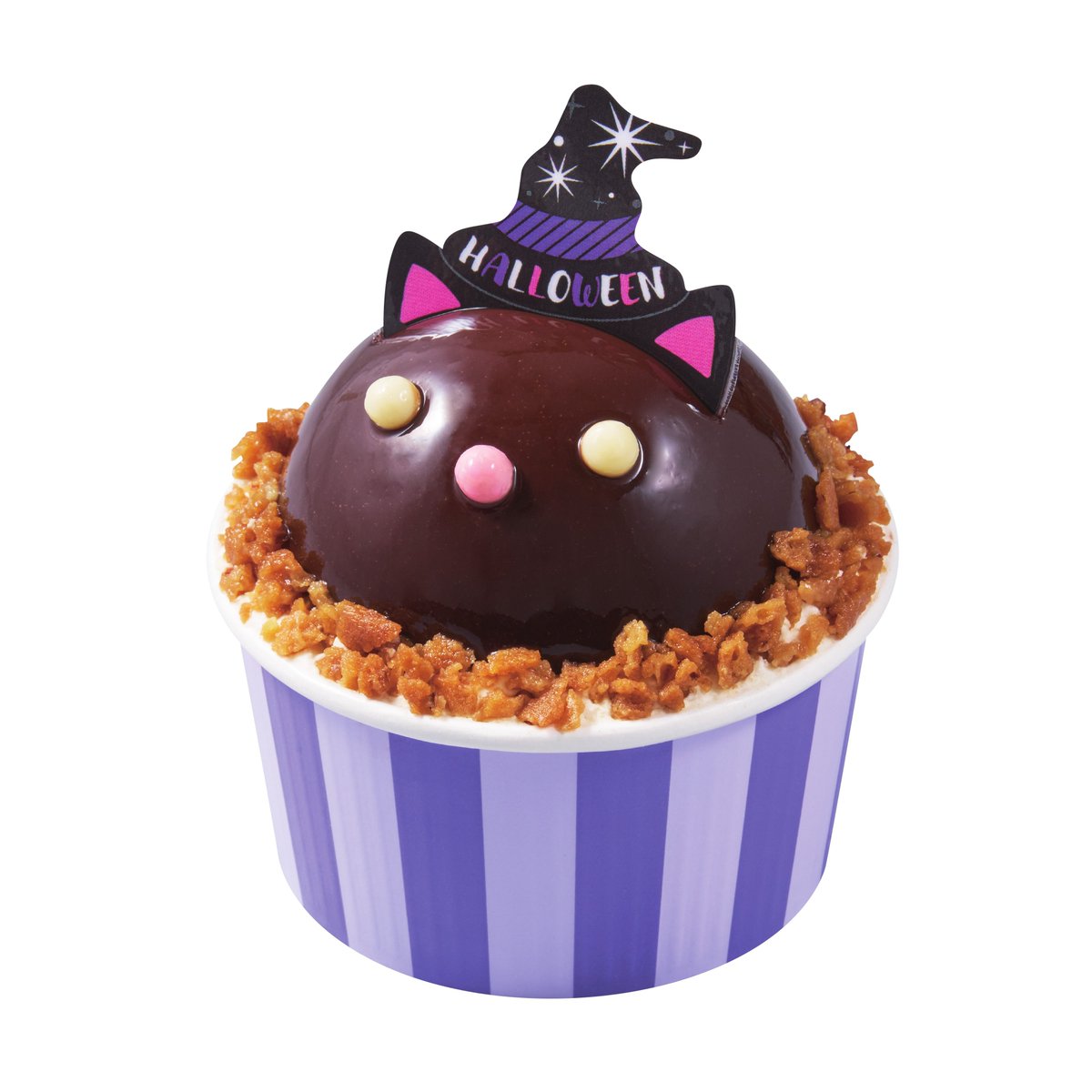 お一人サイズのハロウィンケーキもご用意しています🎃 かわいらしい黒