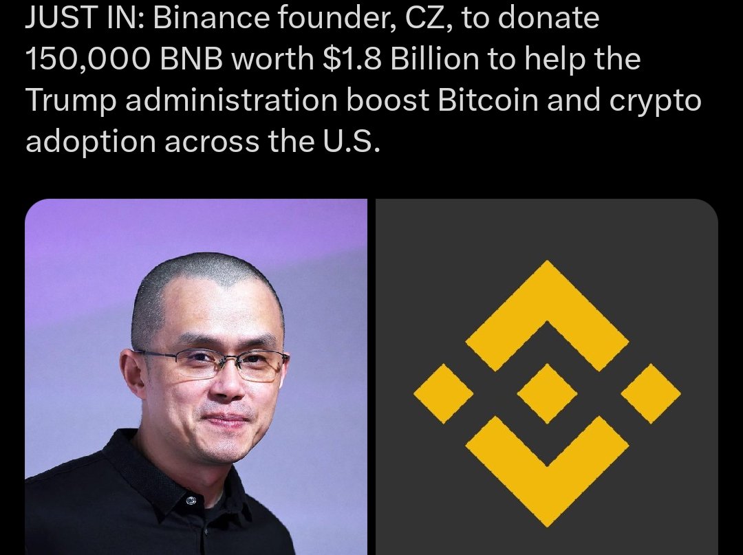 Okay, okay, everything is clear now

Why was there such a big dump on Friday

Where 99% of traders were eliminated

$1.8 BILLION - CZ TO TRUMP 

What should small traders do here?

Read it carefully

Retweet