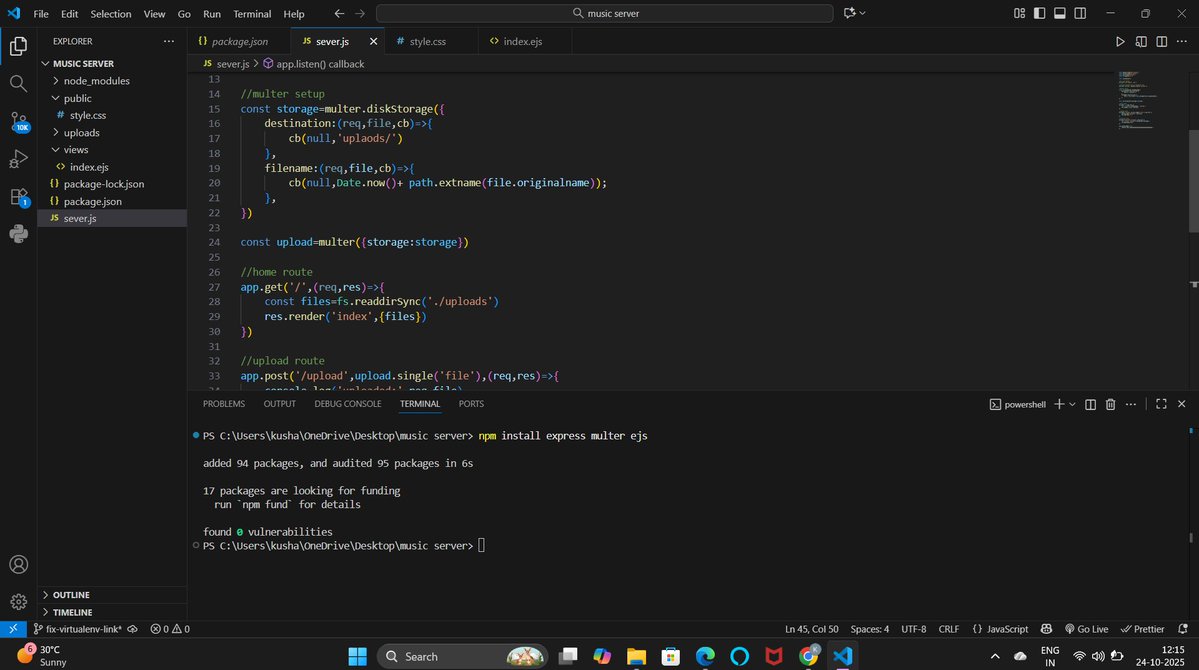 kushagra396's tweet image. Started another Node & Express project ✅
the learning I’m getting from building stuff is way better than just watching tutorials
maza aaraha h 😈
#100daysOfCode #buildinpublic
