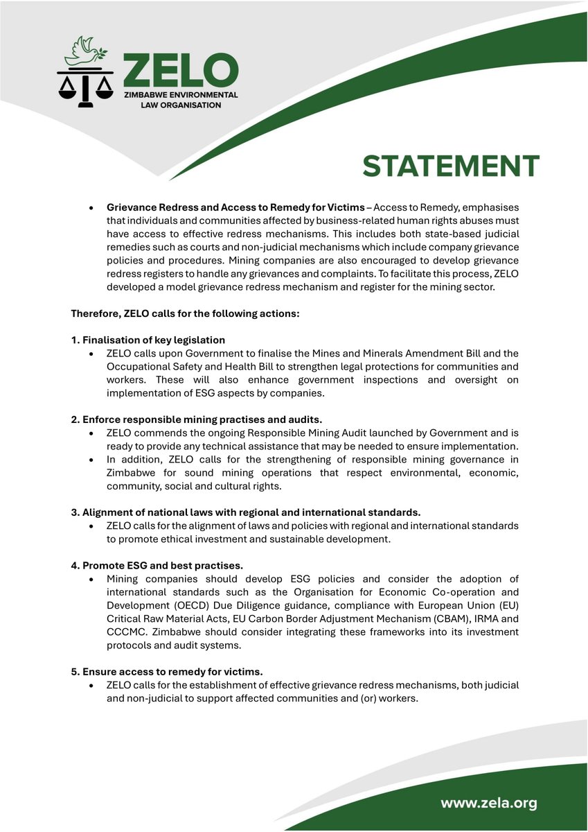 Zimbabwe Environmental Law Organisation (ZELO) tweet media