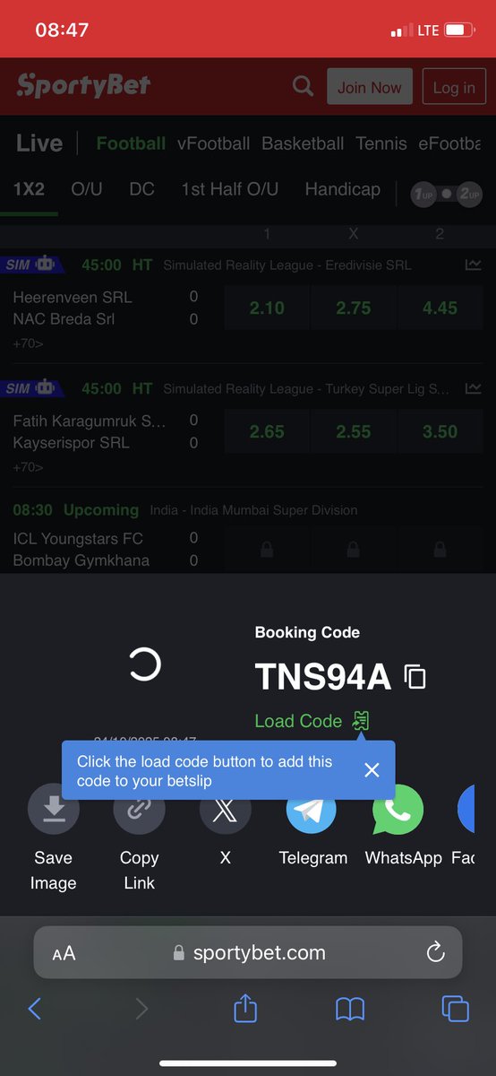 adedejikeh19872's tweet image. Football. Com code same as sporty net.