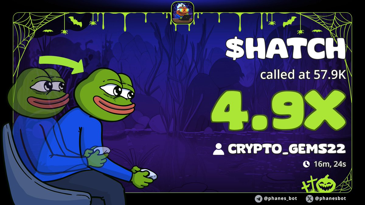 4.9x pump from my call on $HATCH
Private Tg frens eating 🥣 good

wKwbmqBW4C8Na7pvu8Z89Bu1Y4C92JCpTp8Vuvrpump