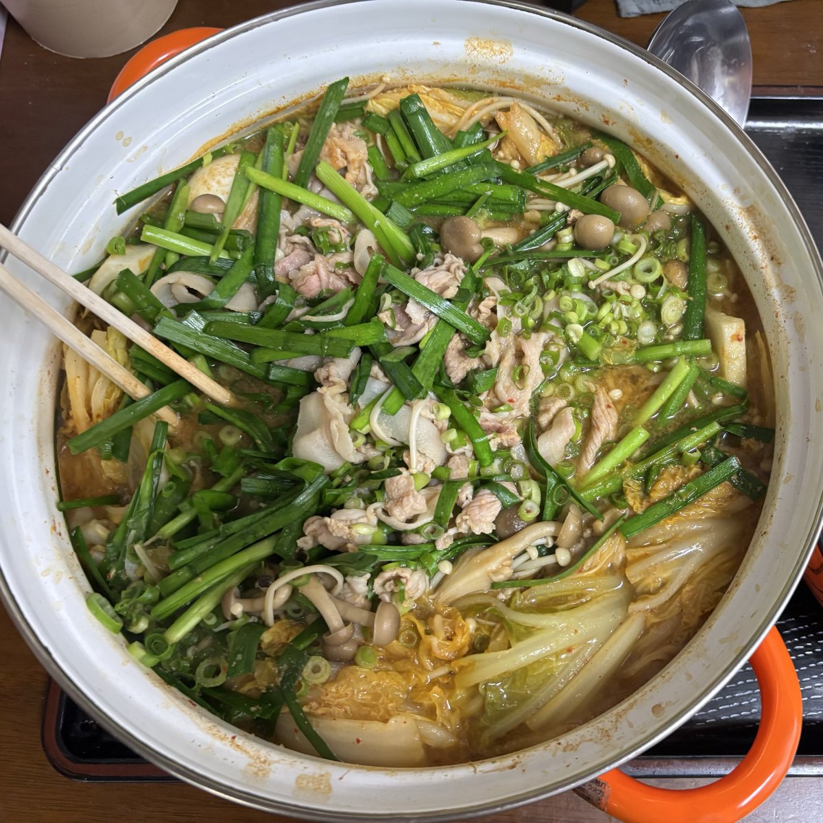 キムチ鍋を作りました。