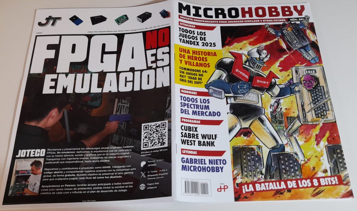 topapate's tweet image. ¡Estamos en la historia!
JOTEGO aparece en la revista MICROHOBBY Nº220!
Un clásico desde los 80 que sigue vivo y ahora también con nuestros cores!
Gracias a @MicroHobbyPapel por incluirnos en su Nº220!
#microhobby #RetroGame