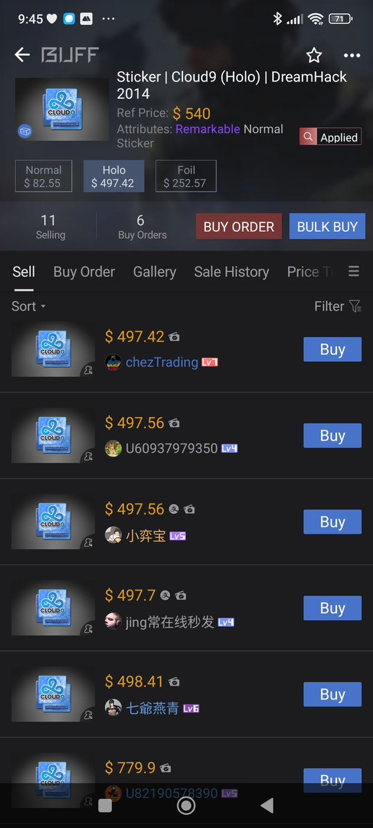 Entuscs's tweet image. Selling two cloud9 dreamhack holo stickers lmk with your offers
(Price didn't crash)