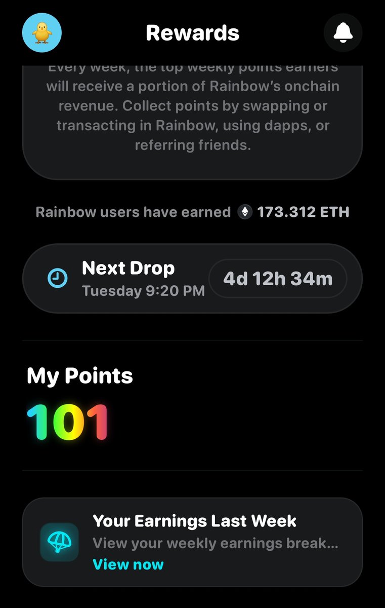 legion__22's tweet image. Another day to preach about @rainbowdotme

With a massive active user base and a loyal community, Rainbow keeps evolving into its best version.

Every transaction, every perpetual trade, everything just feels cooler here.

And let’s not forget those weekly cool points.