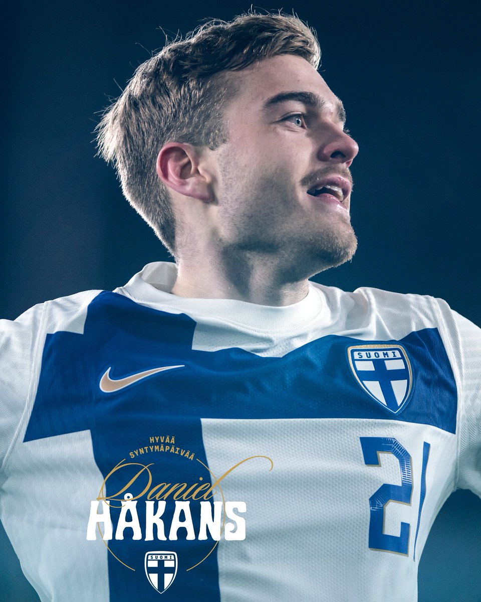Daniel Håkans täyttää tänään 25 vuotta. Grattis, Dani! 🥳 #Huuhkajat