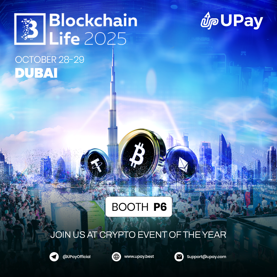 🌍Ready for the #Crypto event of the year? Meet UPay at #BlockchainLife2025  in Dubai! 🗓️