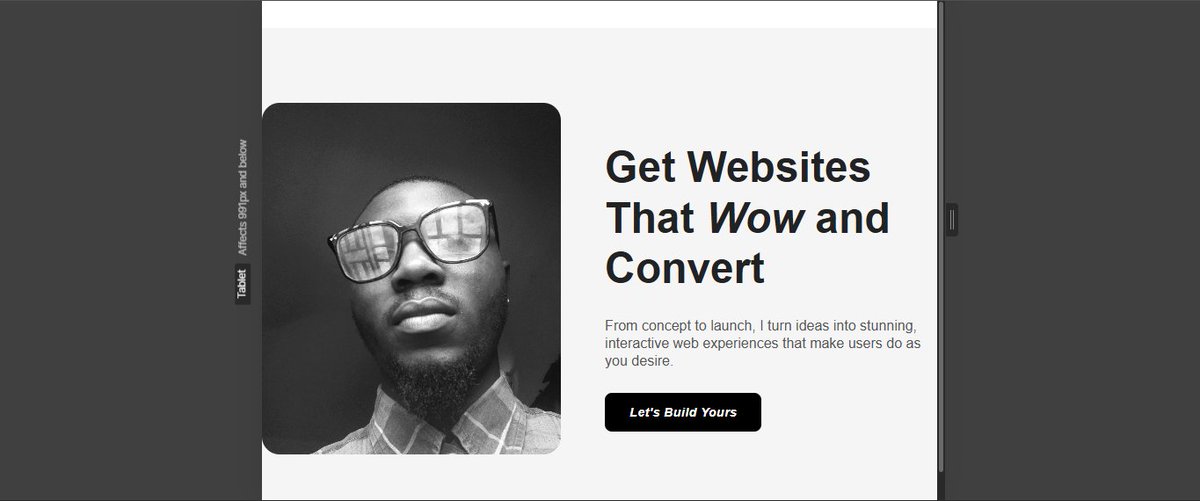 TheOneIzzie_Kay's tweet image. Day 4 of learning how to code on Webflow. 
Built a simple hero section. 
💡Key takeaway: structure matters.
Every element; container, heading, button, needs its place.
Webflow really helps you see the box model in real time. 
#WebDev
#nocodechallenge
Desktop - Tablet - Mobile