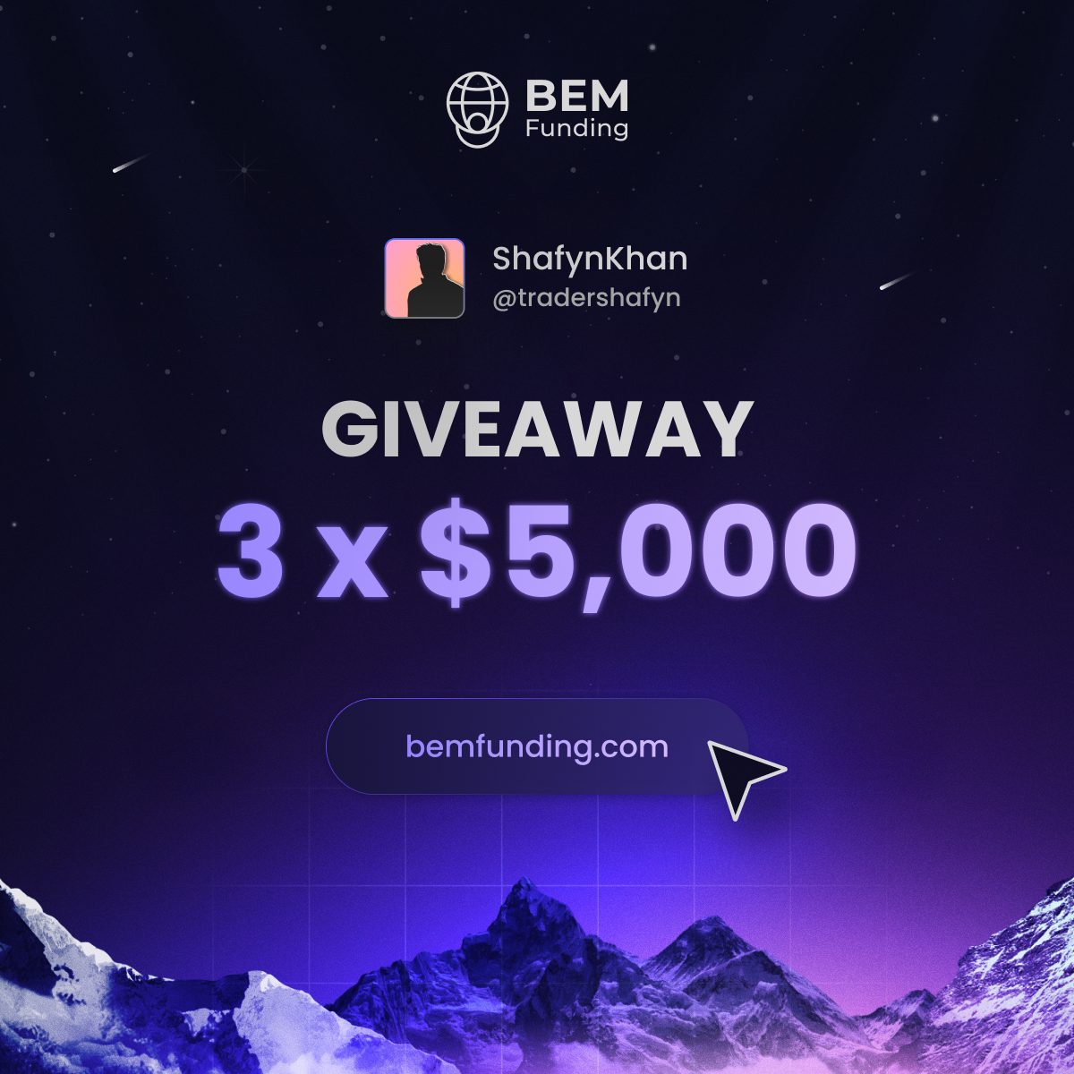Doing this giveaway 3x 5K accounts,

1- Just like and repost my previous posts in profile 
2- tag anyone 
3- follow <a href="/tradershafyn/">Shafyn</a>

Will announce winners in a live-stream on Monday, LFG!