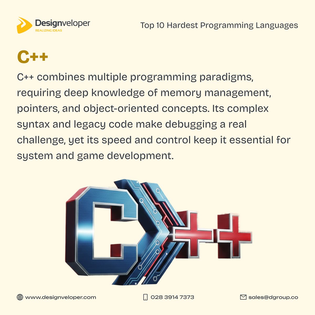 Designveloper's tweet image. Think coding is hard? Meet 9 programming languages that even pros struggle to master.
You might already be using one of them!

#programmingtip #developersdev #breachchulavista