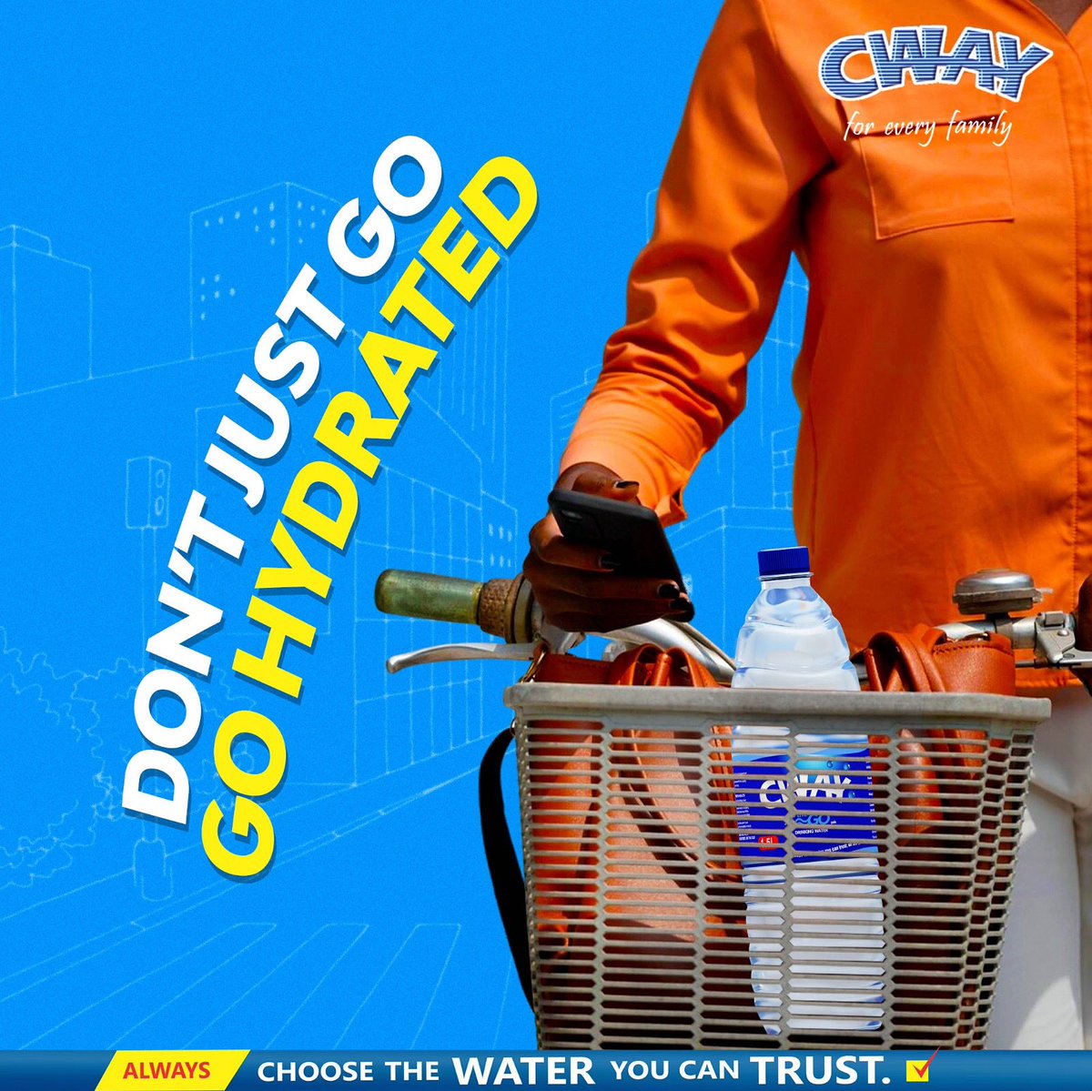 On the move? Don’t just go, go hydrated! 💙 Stay refreshed wherever the day takes you with CWAY On The Go water.

#CWAYOTG #PureHydration #StayRefreshed #WaterYouCanTrust