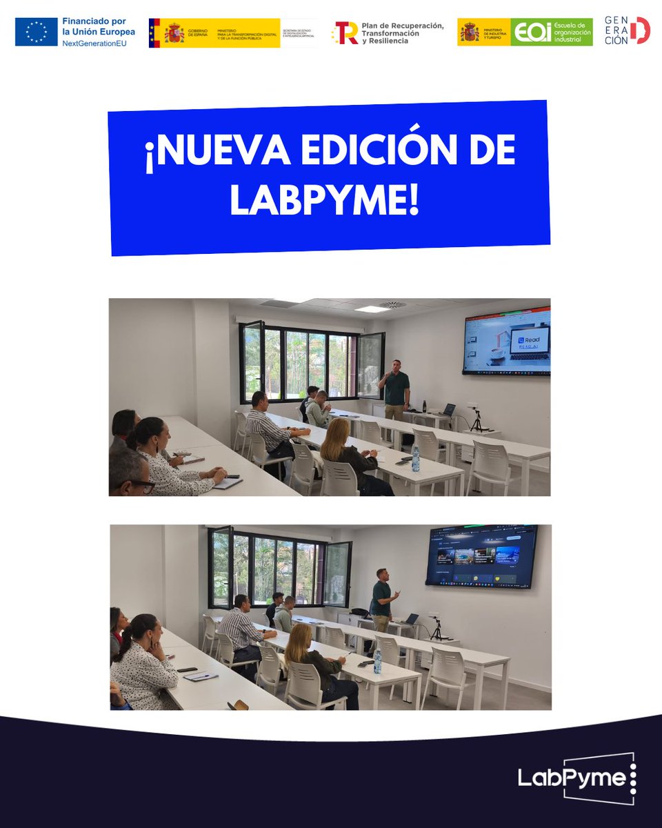LabPyme's tweet image. 💡 El miércoles comenzó la nueva edición del Programa de Transformación Digital en @ajOntinyent 
Nuestros alumnos ya están listos para digitalizar sus empresas 🚀
👉 Súmate a la siguiente edición: labpyme.com/contacto