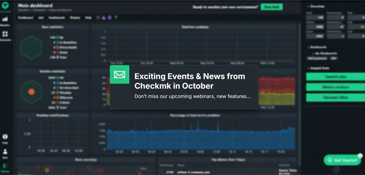You make sure your systems are up and running — we’ll make sure you always stay informed.

Get the latest Checkmk product updates, tutorials, and community news straight to your inbox. 📬 

Subscribe to our newsletter → checkmk.io/3J1bLpD