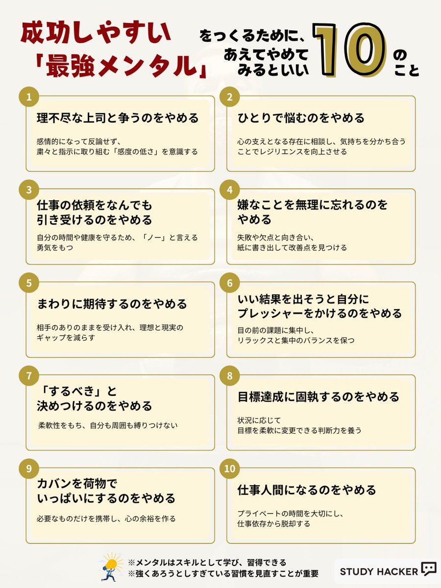 study_hacker's tweet image. 「やめたもの勝ち」なのかもしれない。