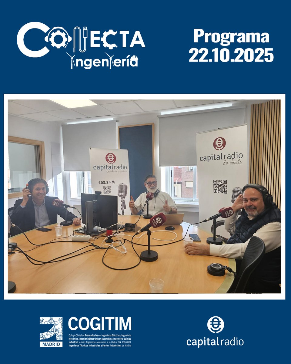 COGITIM (@cogitimadrid) on Twitter photo 🔊¿Puede el almacenamiento energético evitar futuros apagones?
🎙️Esta semana en #ConectaIngeniería analizamos el futuro del sistema eléctrico con nuestros invitados de <a href="/solaxpower/">SolaX Power</a>,  empresa referente en baterías, inversores e IA aplicada a la energía.
▶️capitalradio.es/audio/68f89d50… 🔊¿Puede el almacenamiento energético evitar futuros apagones?
🎙️Esta semana en #ConectaIngeniería analizamos el futuro del sistema eléctrico con nuestros invitados de <a href="/solaxpower/">SolaX Power</a>,  empresa referente en baterías, inversores e IA aplicada a la energía.
▶️capitalradio.es/audio/68f89d50…