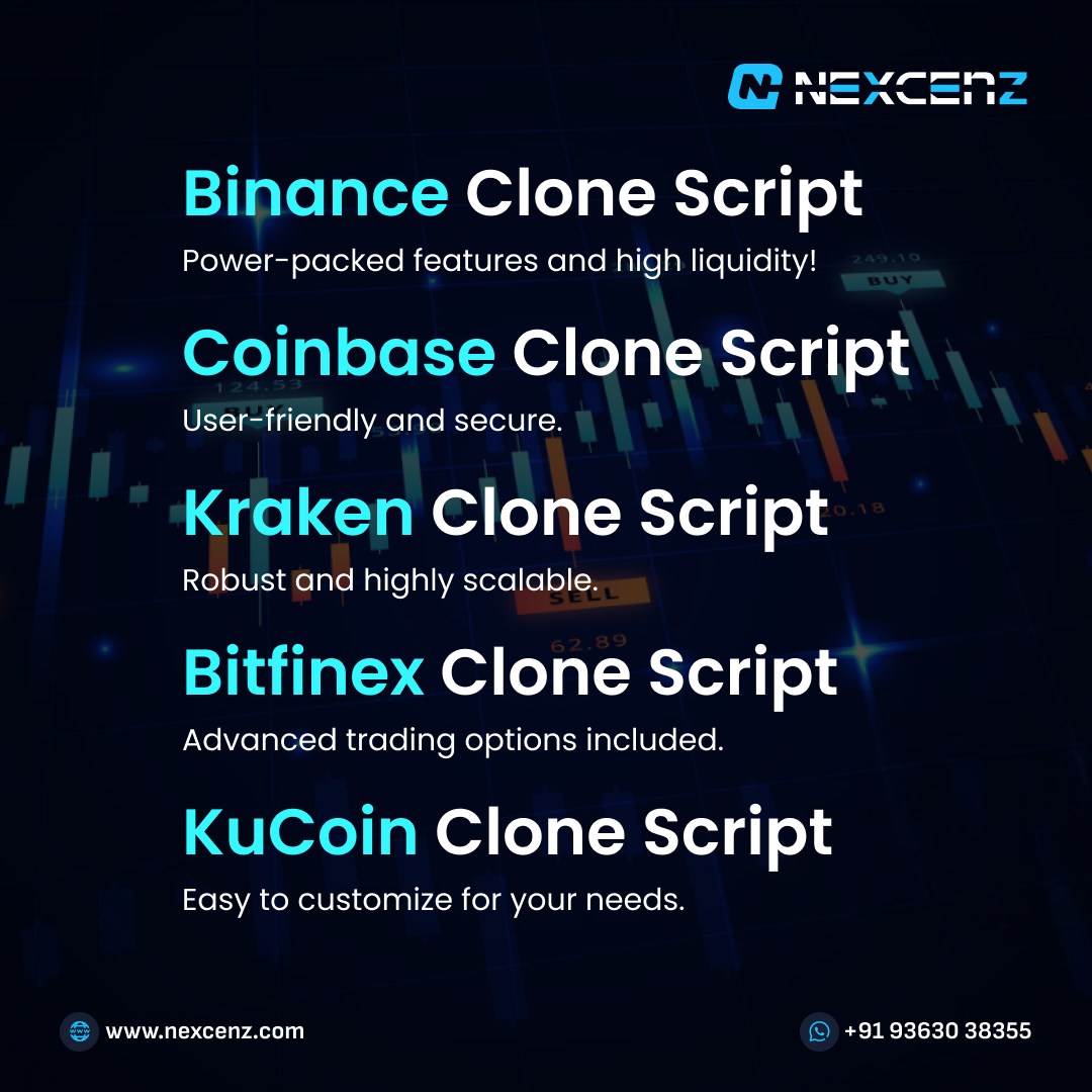 nexcenz's tweet image. Discover the Top #CryptoExchangeScripts to launch your own secure,scalable #trading platform with advanced features,fast performance &amp;amp; seamless user experience for global traders.

Get Free Demo-nexcenz.com/top-crypto-exc…

#CryptoMarket #binanceclonescript #Web3Builders #p2p #CEX